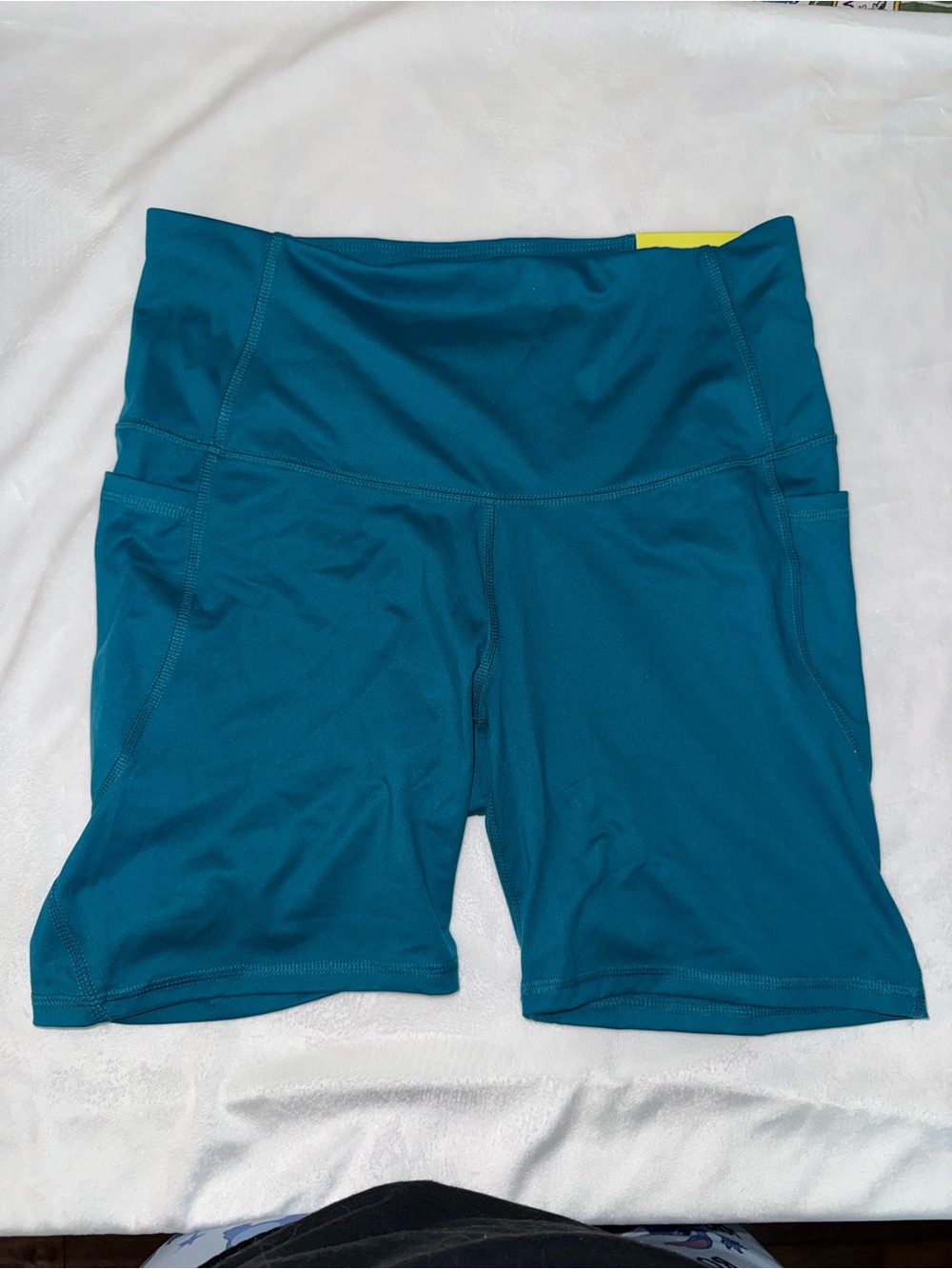 All in Motion Women’s XL Contour Power Waist High Rise 7” Bike Shorts Teal NWT